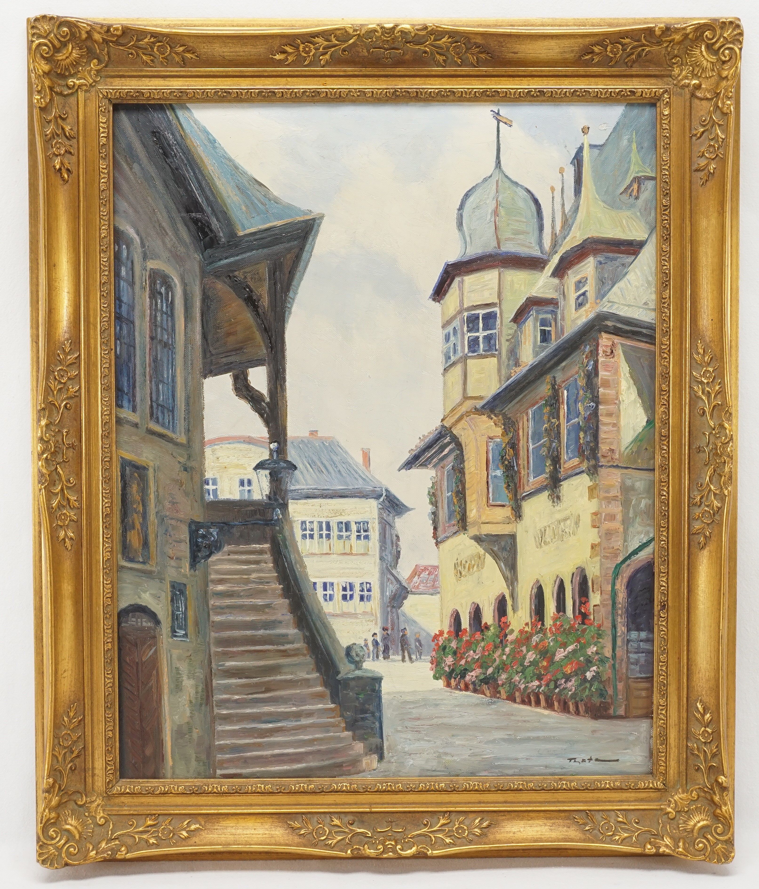 Fritz Thate, Die Rathaustreppe in Goslar