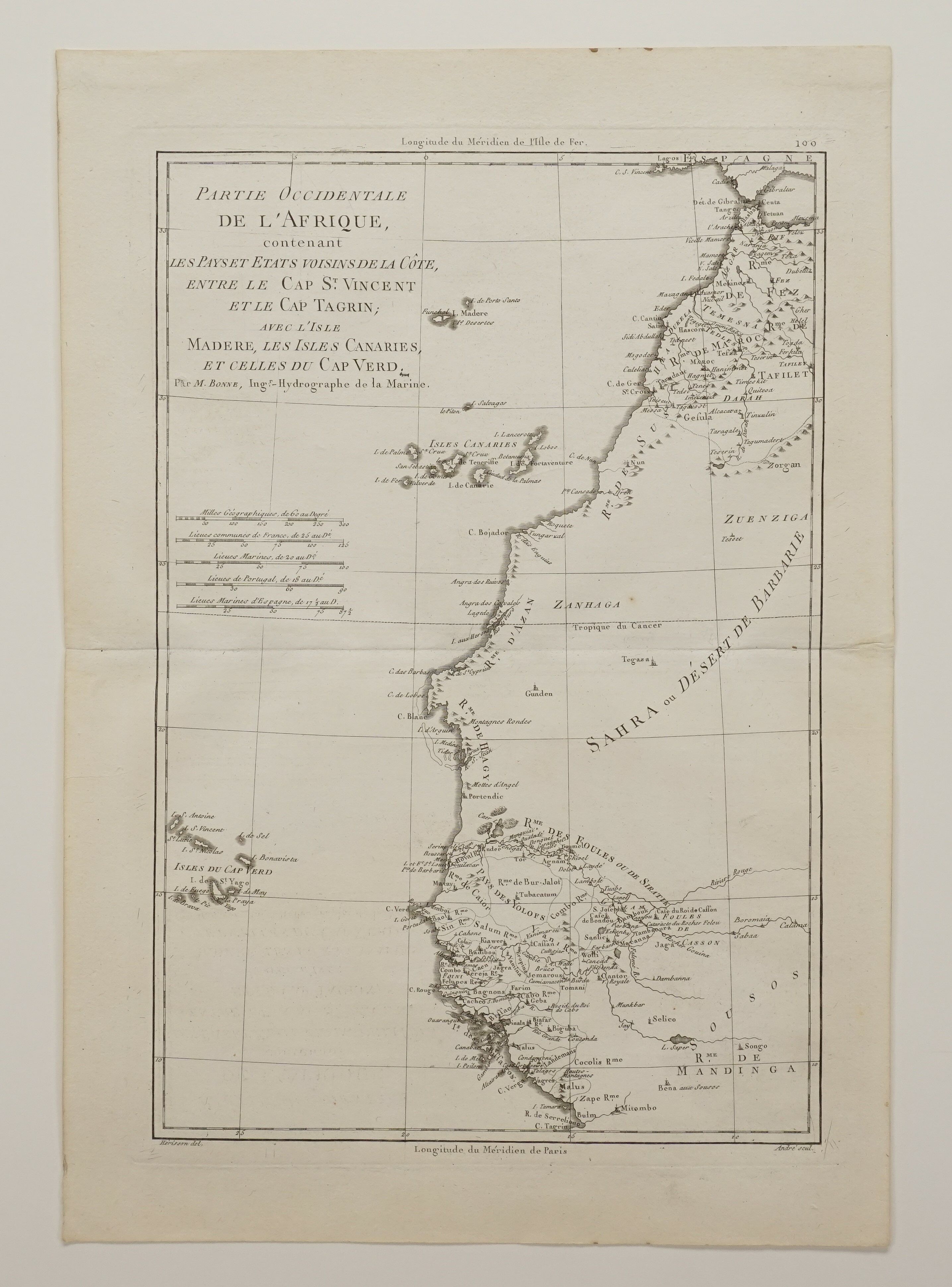 André, Karte der afrikanischen Westküste André, Map of the West Coast ...